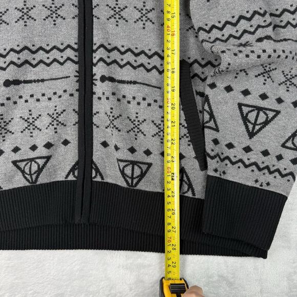 Torrid Harry Potter I'd Rather Stay At Hogwarts Fair Isle Bomber Sweater Size 1 - Picture 7 of 9